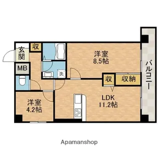 光栄ハイツ高槻【4階】の間取り