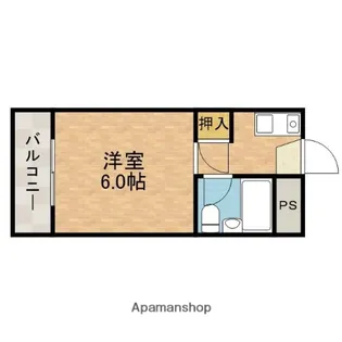 コーポ大栄 A棟【4階】の間取り