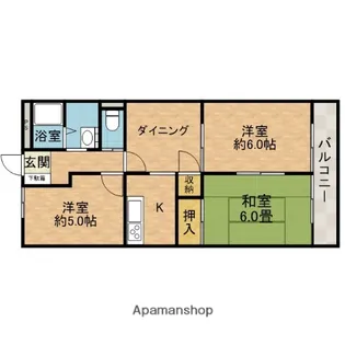 ヴェル・ドミールB棟【1階】の間取り