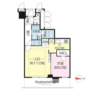 ジオタワー高槻ミューズフロント【13階】の間取り