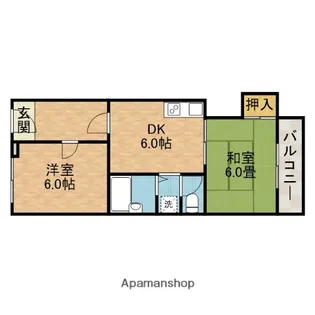 グランドハイツ38【1階】の間取り
