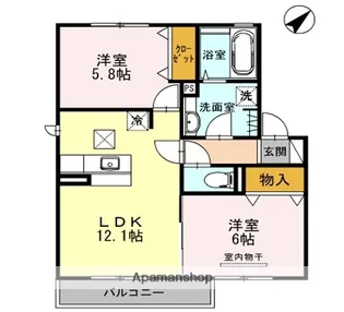 ゴラッソ【1階】の間取り