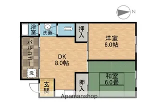 角田マンション【2階】の間取り