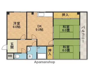 サンヴェール高槻【4階】の間取り