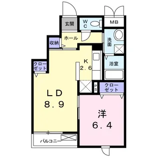 カルム名神【3階】の間取り