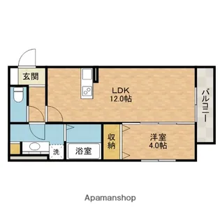 ヴァンクレール古曽部【2階】の間取り