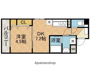 グランブルー高槻【5階】の間取り