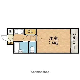 コアシティ如是【3階】の間取り