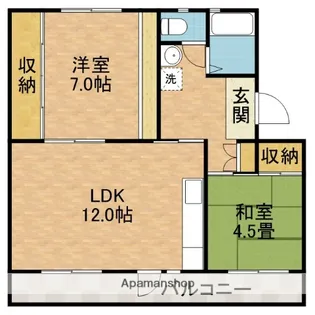 富田第二住宅71号棟【5階】の間取り
