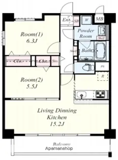 ネオコート上土室【3階】の間取り