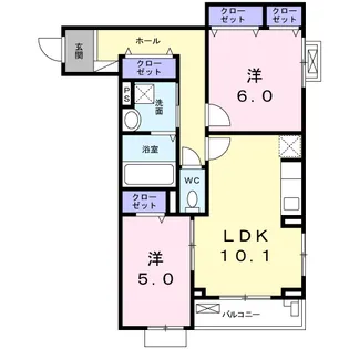 フォレ・リヴィエール【2階】の間取り