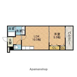フジパレス上牧駅前【1階】の間取り