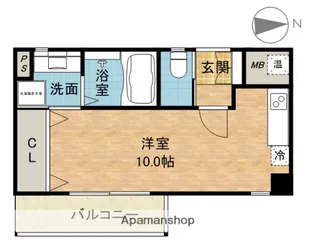 コクリコ富田【4階】の間取り