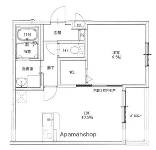 フジパレス桜井【3階】の間取り