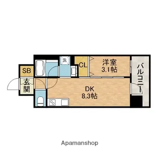 VIVRE高槻(ヴィーブルタカツキ)【13階】の間取り