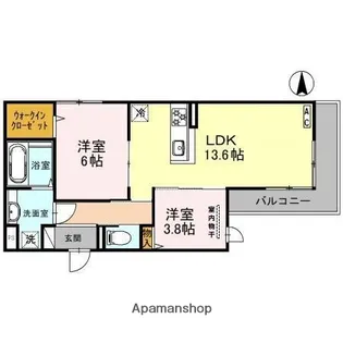 D-residence八幡町【3階】の間取り