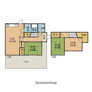 大阪府高槻市安岡寺町3丁目【一戸建】の間取り