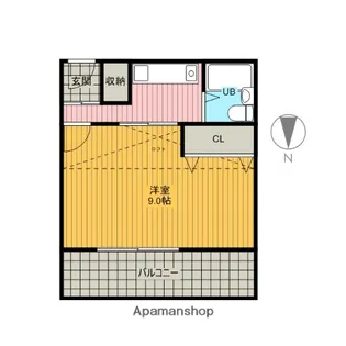 プチパレ天神【2階】の間取り