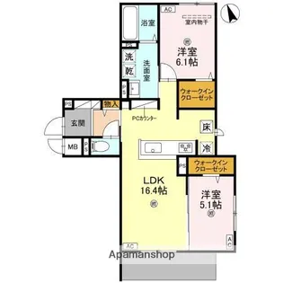D-residence桜井【1階】の間取り