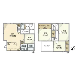 大阪府三島郡島本町広瀬1丁目【一戸建】の間取り