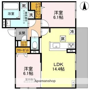 D-residence下田部A【1階】の間取り