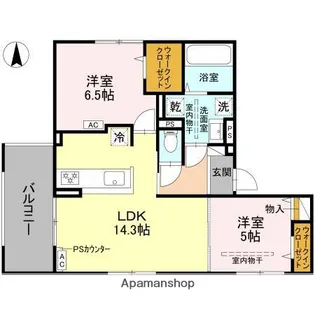 D-residence下田部B【3階】の間取り