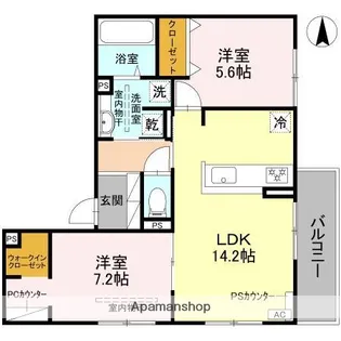 D-residence下田部B【3階】の間取り