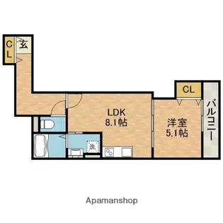 クレアール高槻古曽部【1階】の間取り