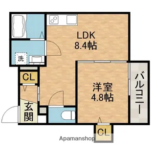 クレアール高槻古曽部【2階】の間取り