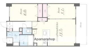 グランコート高槻【6階】の間取り