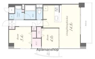 グランコート高槻【2階】の間取り