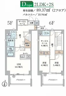 FORELSKET(フォレスケット)【5階】の間取り
