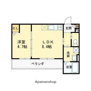 仮称)高槻市赤大路共同住宅【1階】の間取り