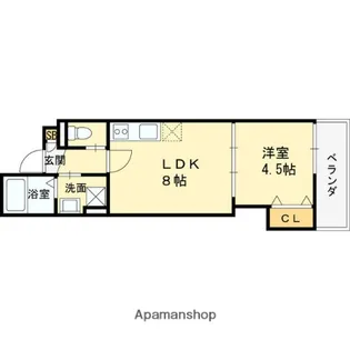 仮称)高槻市赤大路共同住宅【2階】の間取り