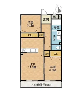 REコート【2階】の間取り