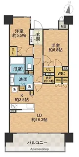 ブランズ桃山台【8階】の間取り
