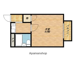 ハイツオーキタ津之江【301号室】の間取り