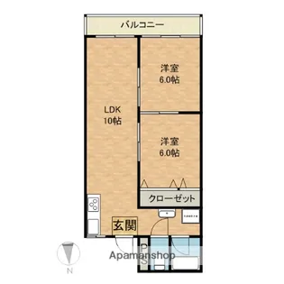 第1マーブルハイツ【2階】の間取り