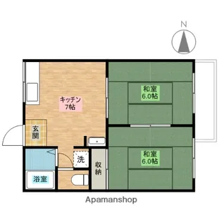 フラットN【2階】の間取り