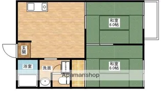 2LDKの間取り画像