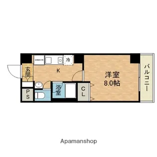 ヴェリッシモ芥川【3階】の間取り