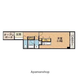 山崎マンション13【5階】の間取り