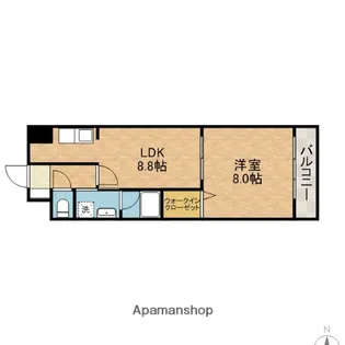 フェリーチェ千里丘【2階】の間取り