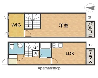 フローラルアイランドさわらぎ【1階】の間取り