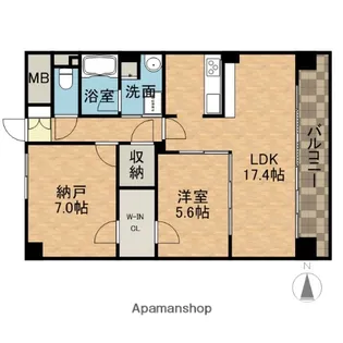 リバーフィールド茨木【3階】の間取り