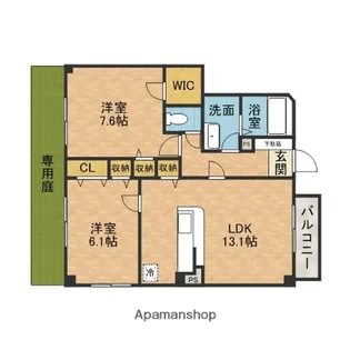 ディアコート【1階】の間取り