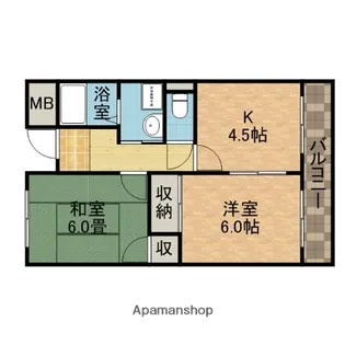 エスポアール摂津【1階】の間取り