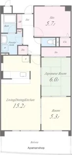 ファミーユ千里丘【1階】の間取り
