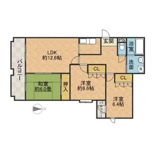 ファルクナーハウス【2階】の間取り