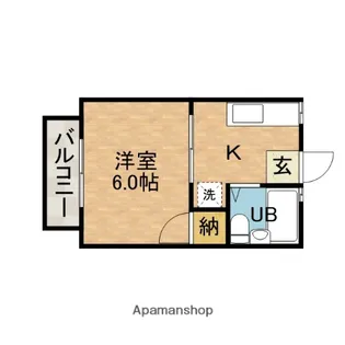 1Kの間取り画像